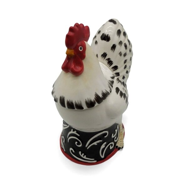 TOSCANA Adamo Ceramic Rooster Cookie Jar Italy Rustic Farmhouse 10" - As Is - Picture 6 of 15